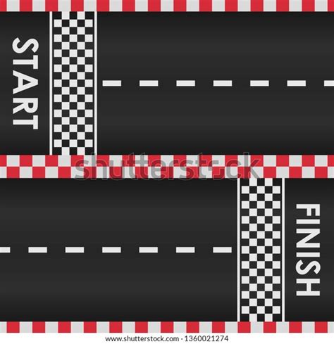 Racing Road Background Red Checkered Borders