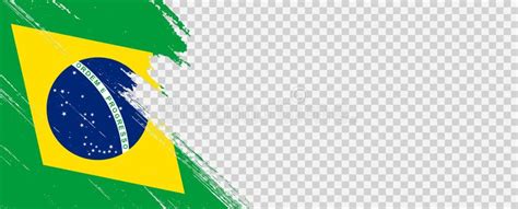 Bandera De Brasil Con Pintura De Pincel Texturado Aislado En Png O