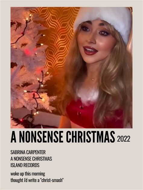 A Nonsense Christmas Sabrina Carpenter Sabrina Carpenter Movies Sabrina