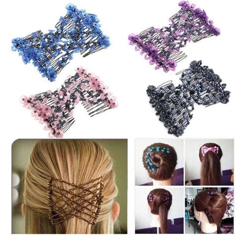 Dropshipping 1pc Magic Elastic Hair Comb Magic Beads Elasticity Double