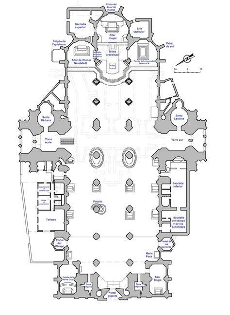 Bouwkunst Grondplan Van De Kathedraal In Wenen Oostenrijk