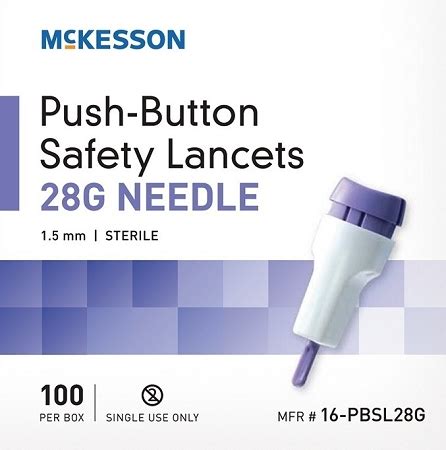 McKesson Push Button Safety Lancets at IndeMedical.com