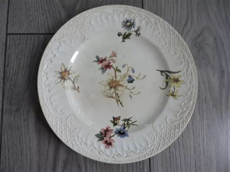 ASSIETTE ANCIENNE FAÏENCE UC Sarreguemines décor fleurs Righi EUR 9 00