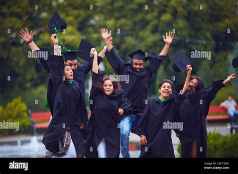 Group Of Happy Indian Students Celebrating The College Graduation