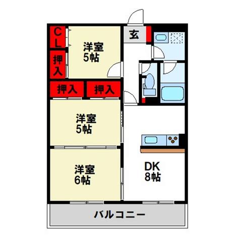 ヴォルフスガルテン二日市 福岡県筑紫野市紫1 78万円／3dk 洋6 洋5 洋5 Dk8／6322㎡｜賃貸物件賃貸マンション