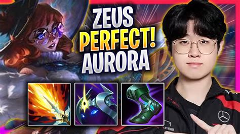 Zeus Perfect Game With New Champion Aurora T Zeus Plays Aurora Top