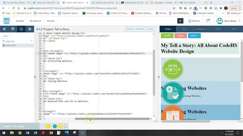Web Design CodeHS Unit 6 Tell A Story Part 3