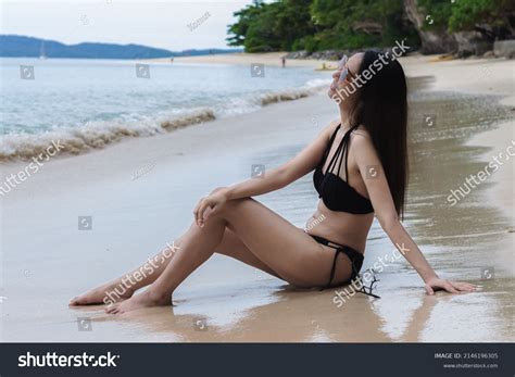 Happy Woman Bikini Poses Photo On Stock Photo Shutterstock