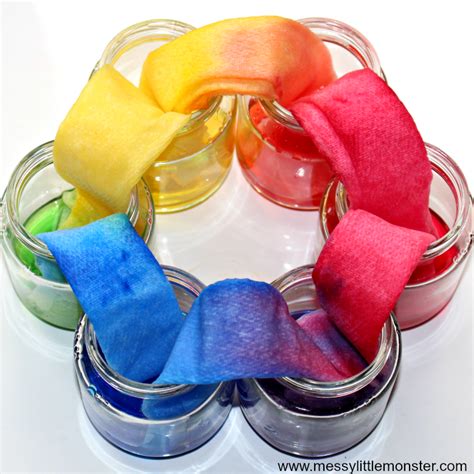 Rainbow Walking Water Science Experiment Messy Little Monster