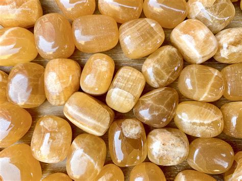 Honey Calcite Tumbled Stone Etsy