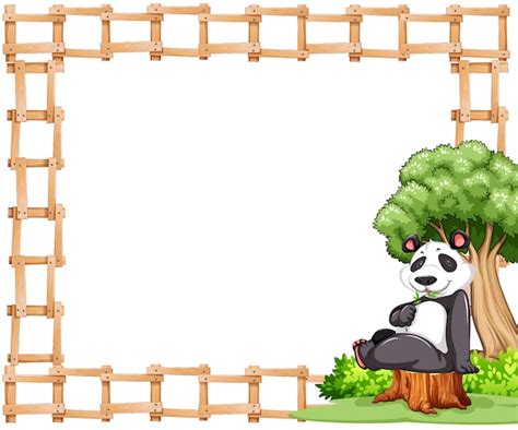 Free Vector Panda Frame