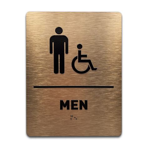 Mua Men Restroom Identification Sign Wheelchair Accessible ADA