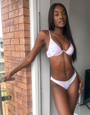 Asos Design V Underwired Bikini In Tie Dye Print Asos