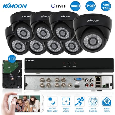 KKMOON 8CH Full 960H D1 DVR Kit 800TVL CCTV Security Camera System HDMI