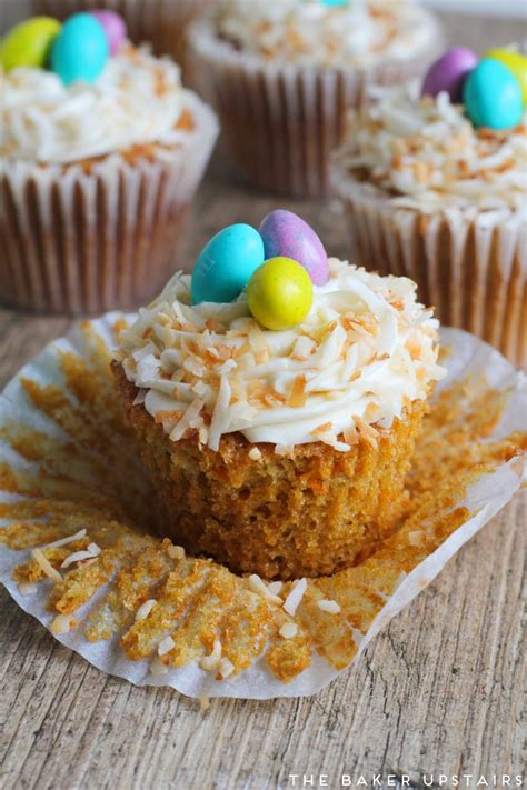 The Baker Upstairs Easter Carrot Cupcakes