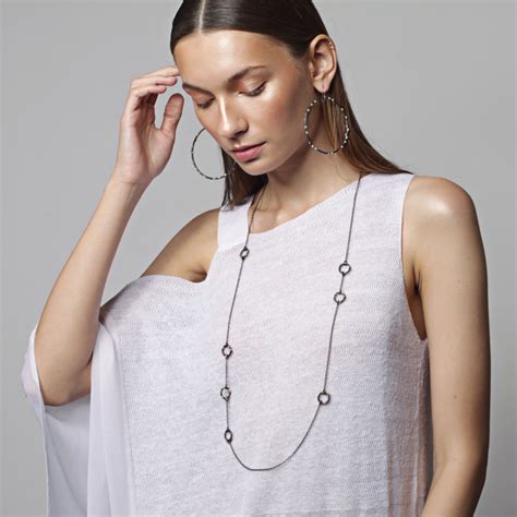 Giant Circle Earrings And A Long Necklace Megan Auman