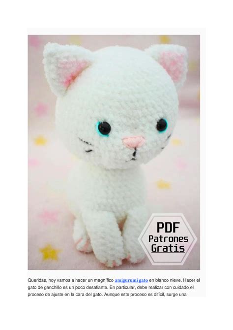 Amigurumi Gato Blanco Pdf Patron Gratis Paso A Paso 1 Queridas Hoy