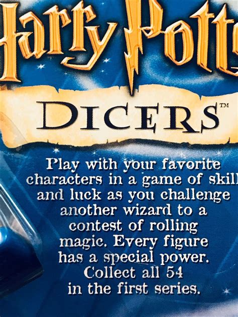 Harry Potter Dicer STARTER SET Of 6 Dicers 2001 EBay