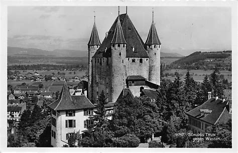 Thun Schloss Thun Gegen Westen Ansichtskarten Shop AK Fundus