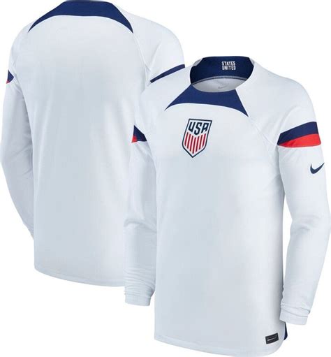 Nike Men S White Usmnt Home Breathe Stadium Replica Blank Long