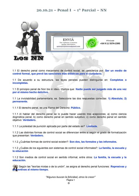 20 10 21 1º Parcial Penal 1 Siglo XXI 1 El derecho penal como