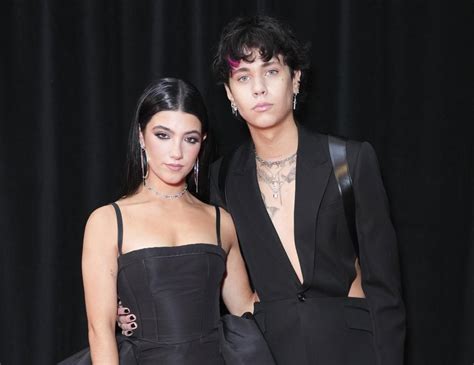 Charli Damelio And Landon Barker Wear Matching Goth Glam Outfits And Manicures To The Grammys