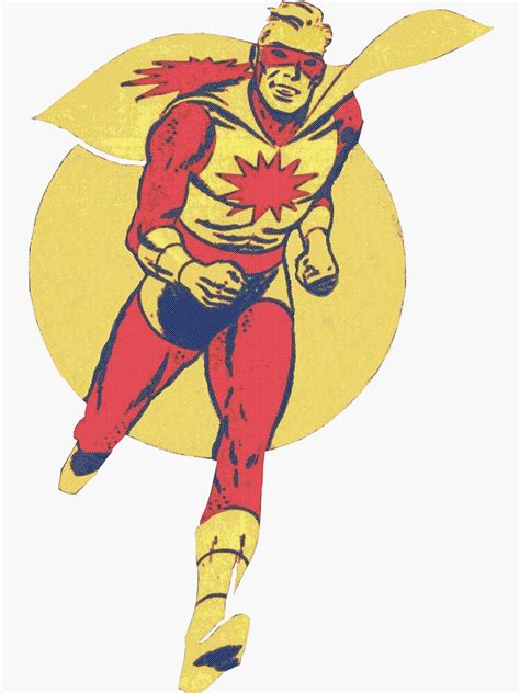 Atom Hero Vintage Comics Sticker For Sale By Thecomicshop Redbubble