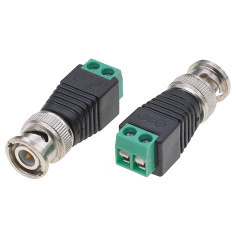 2 Pin Terminal Block Connector To Male Bnc Adapter Network