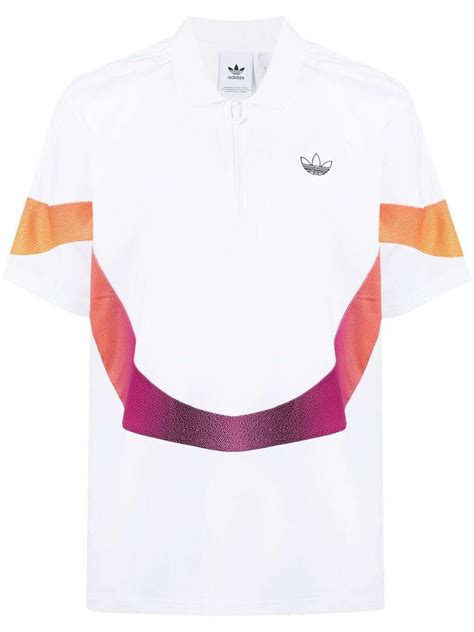 Buy Adidas Uperport Zipped Polo Hirt White At Off Editorialist