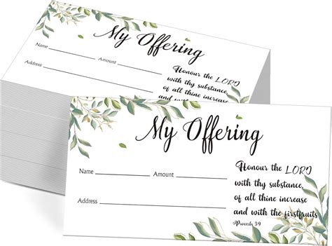 500 Count Tithes And Offering Envelopes For Church Offering Donation