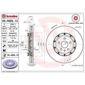 Brembo Bromsskiva TWO PIECE FLOATING DISCS LINE 09 A665 13 Hitta