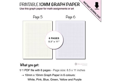 Printable Graph Paper With 10mm X 10mm Grid Spacing 1 4 Inch X 1 4 Inch