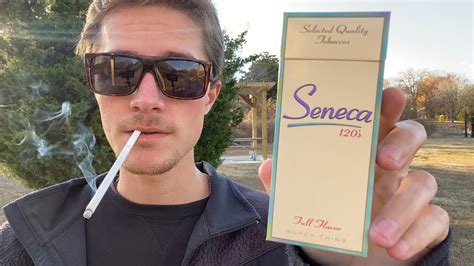 Smoking A Seneca 120s Full Flavor Super Thins Cigarette Review YouTube