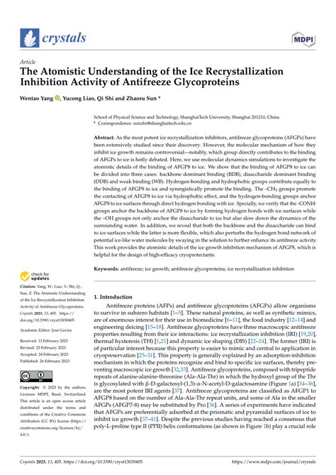 Pdf The Atomistic Understanding Of The Ice Recrystallization