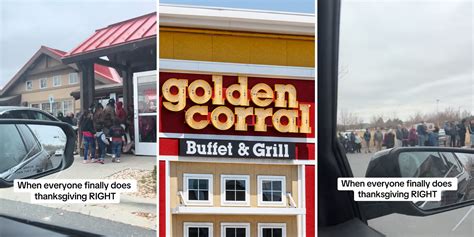 Customer Sees Giant Line For Golden Corral Buffet. Here's Why