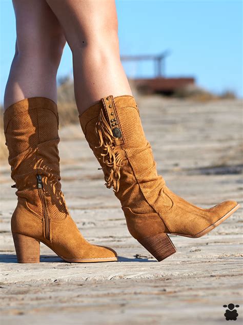 Venta Botas Boho Flecos En Stock