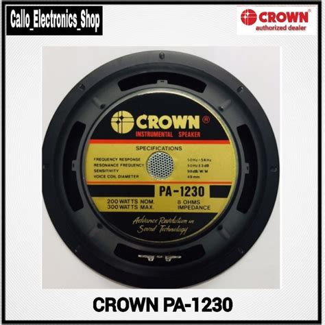 Crown Pa Inches Instrumental Speaker Watts Shopee Philippines