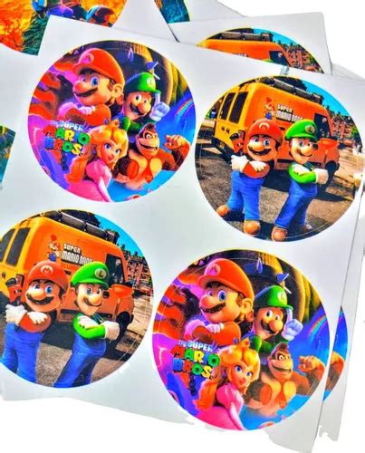 Mario Bross Stickers Adhesivos Unidades Luigi Peach Etc Cuotas Sin