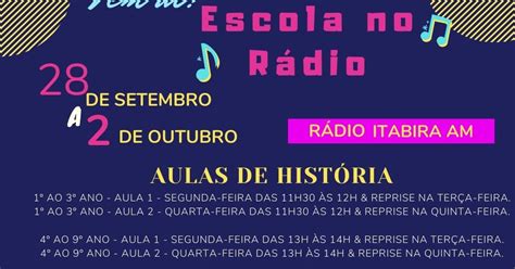 ESCOLA MUNICIPAL PEDREIRA DO INSTITUTO Vem aí Escola no Rádio