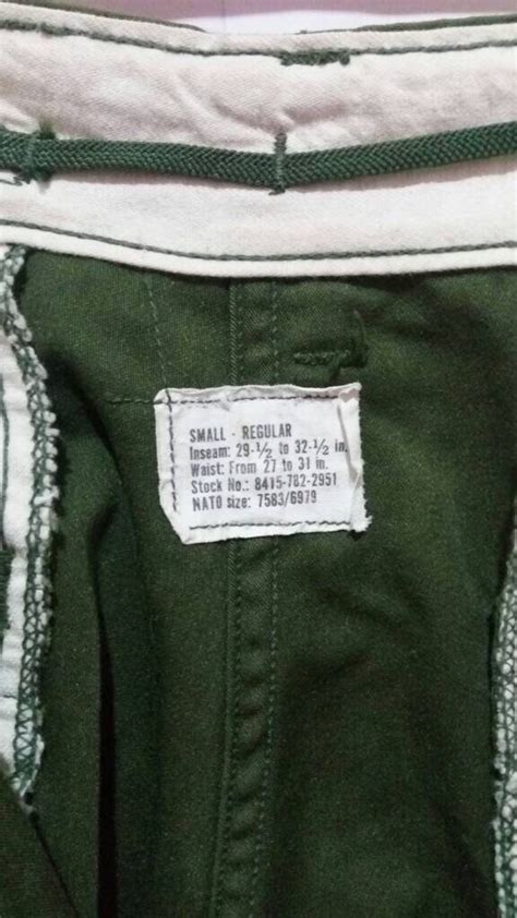 Vintage 70 S Vietnam Era Cold Weather Fatigues Pants Us Army Olive Green Dsa100 72 C 1636 Rapid