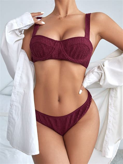 Solid Underwire Lingerie Set Artofit