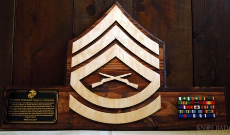 Custom Wooden Rank Insignia Plaque Usmc By Knotbadwoodwork