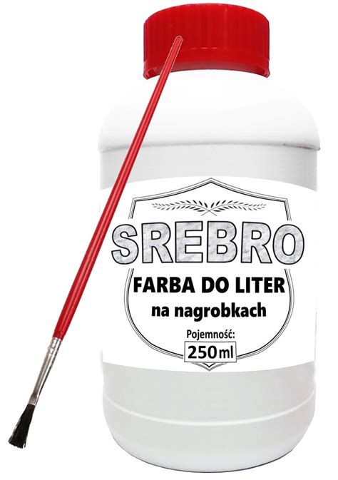 FARBKA DO LITER NA NAGROBKACH GROBACH SREBRO FARBA 13913088784 Allegro Pl