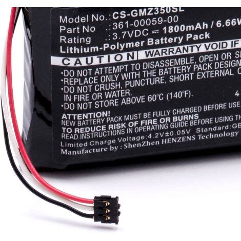 Vhbw Batterie Compatible Avec Garmin Zumo 340LM 390LM 350LM 340LM CE