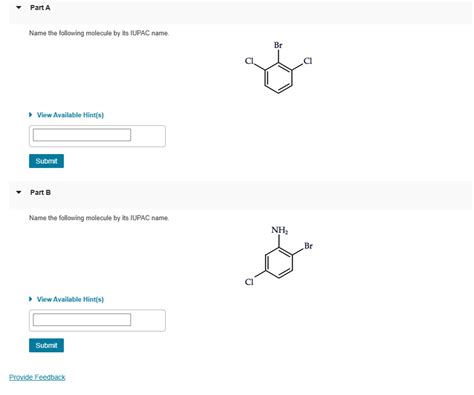 Solved Name The Following Molecule By Its Iupac Name Part Chegg