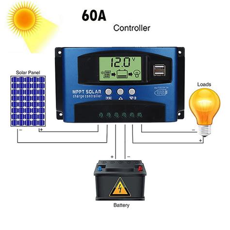 Buy 40 50 60 100a Mppt Solar Panel Regulator Charge Controller 12v 24v Auto Focus Tracking At