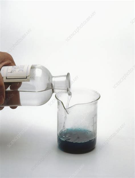 Copper II Oxide Reacting With Sulphuric Acid Stock Image C052