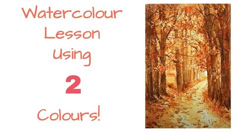 Watercolour Landscape Trees Tutorial For Beginners Using Just 2 Colours Youtube