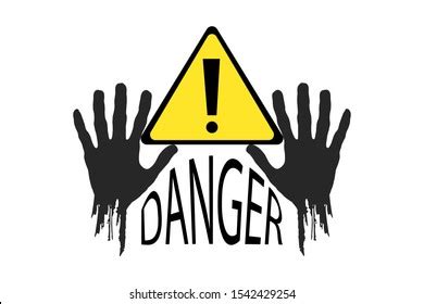 Vector Lettering Im Dangerous Attention Caution Stock Vector Royalty