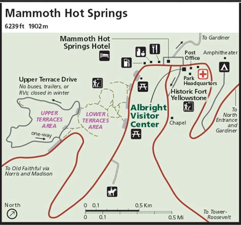 Mammoth Area Map | Yellowstone Maps